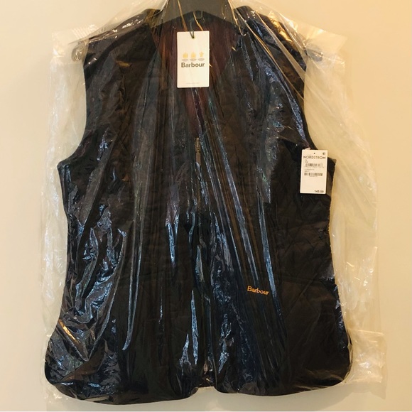 NWT Barbour Betty Quilted Vest Gilet Liner Fleece Navy Sizes 8 - Picture 2 of 13